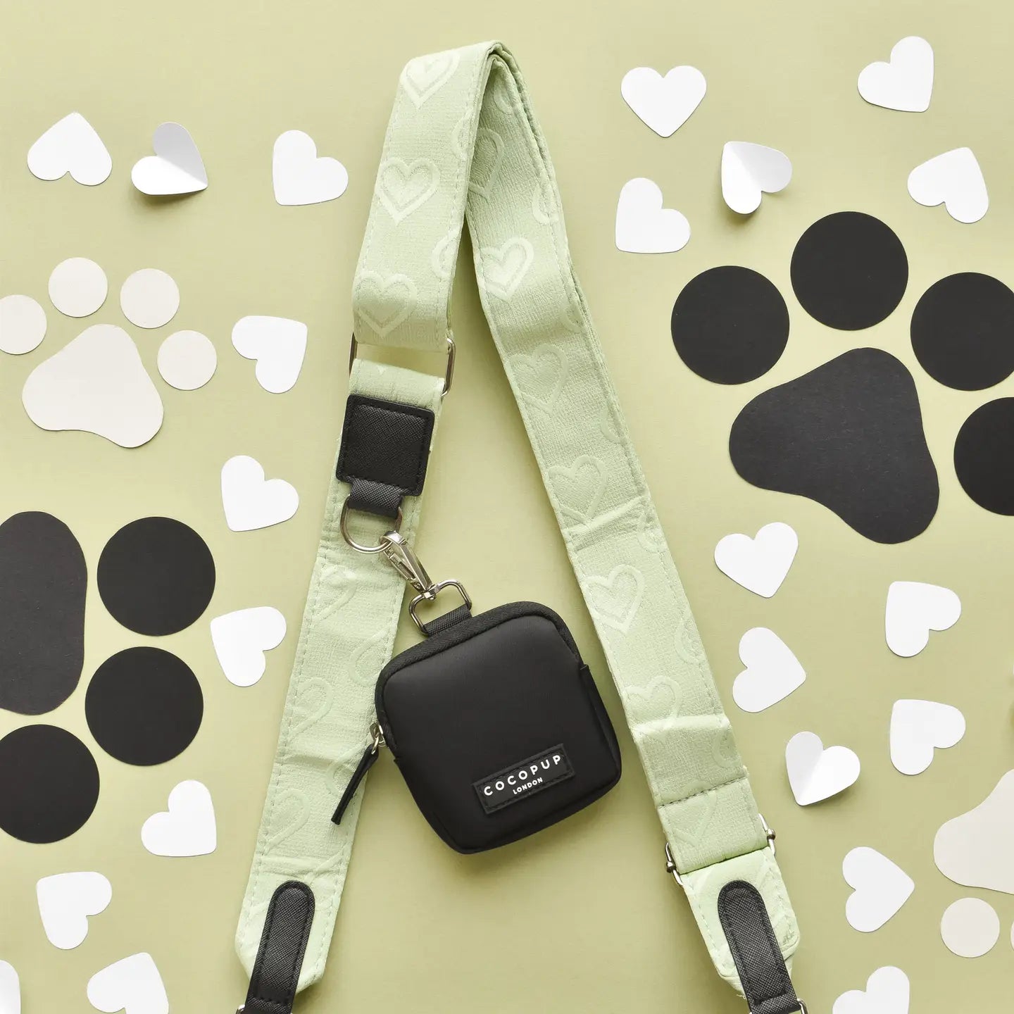 SANGLE POUR SAC VERTE À COEUR - CocoPup