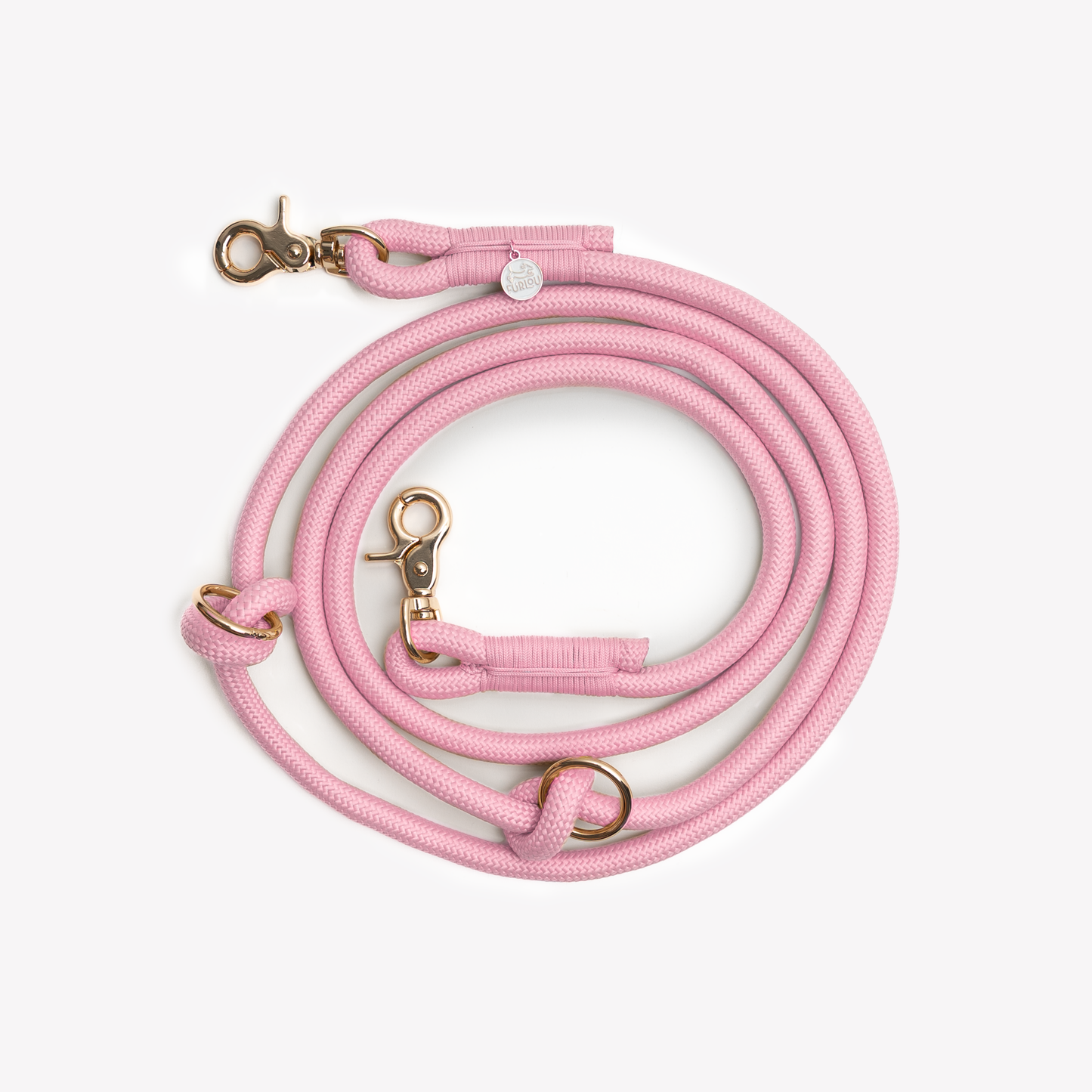 Rose - Laisse pour chien tressée mains libres - Furlou