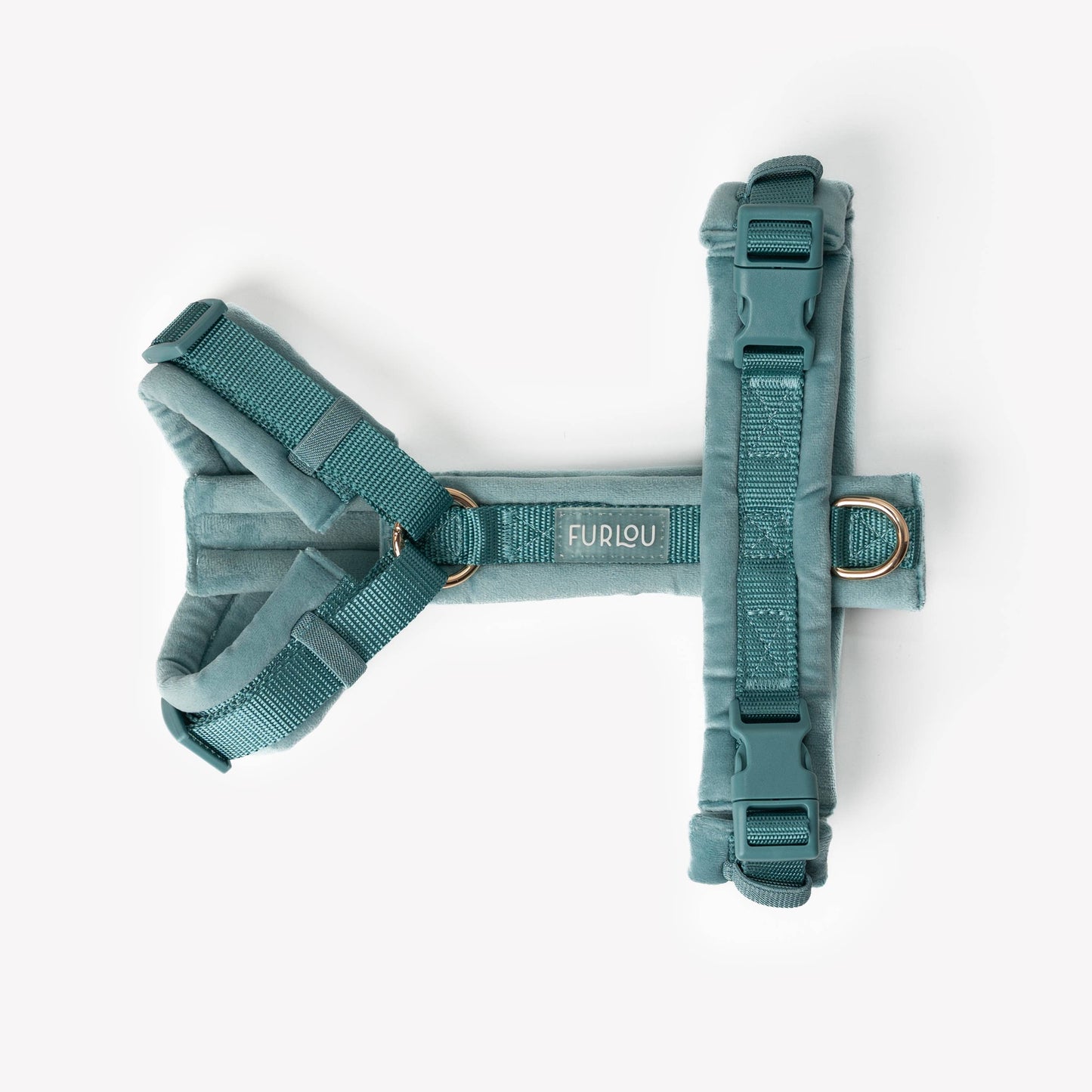 Bleu - Harnais pour chien en velours - Furlou