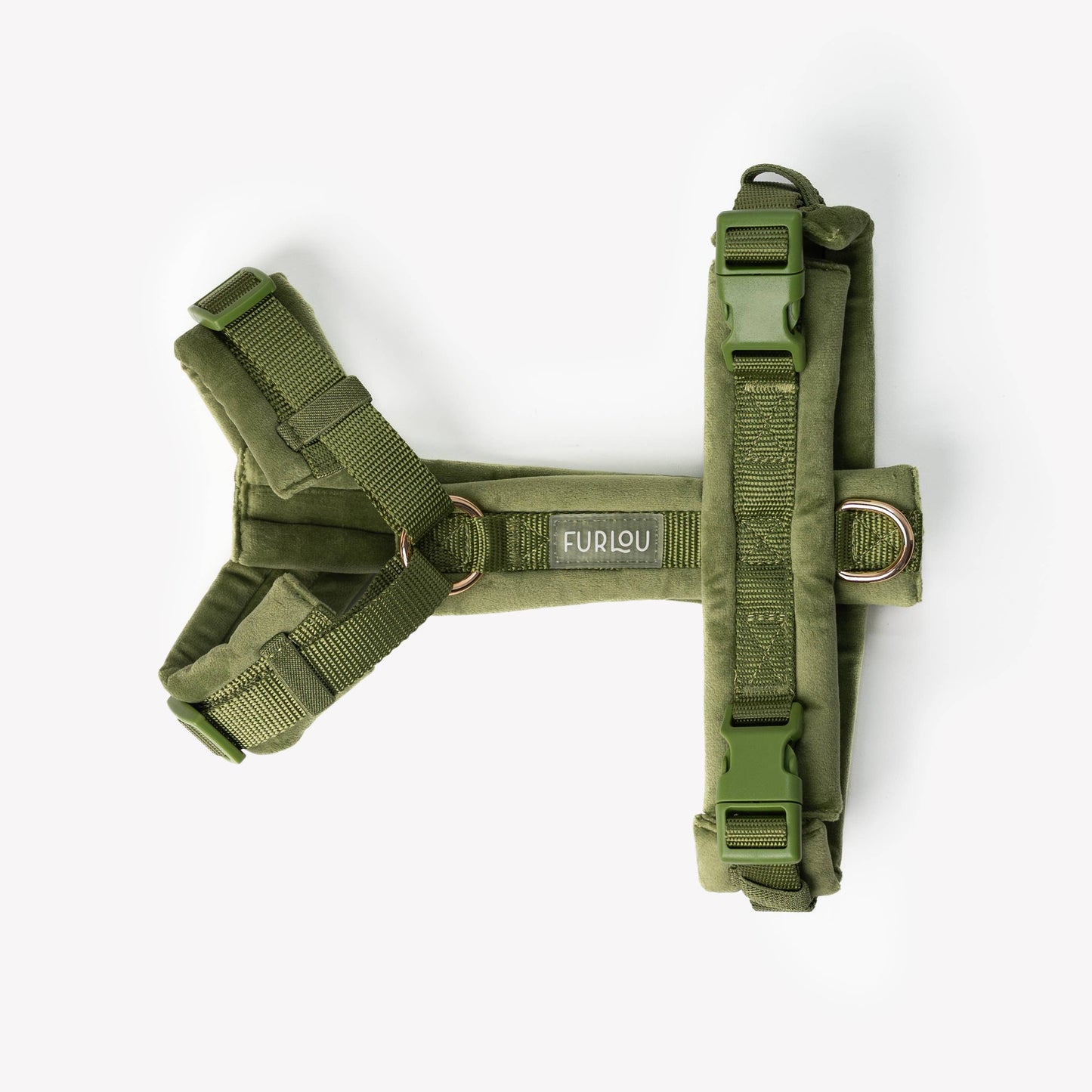 Vert - Harnais pour chien en velours - Furlou