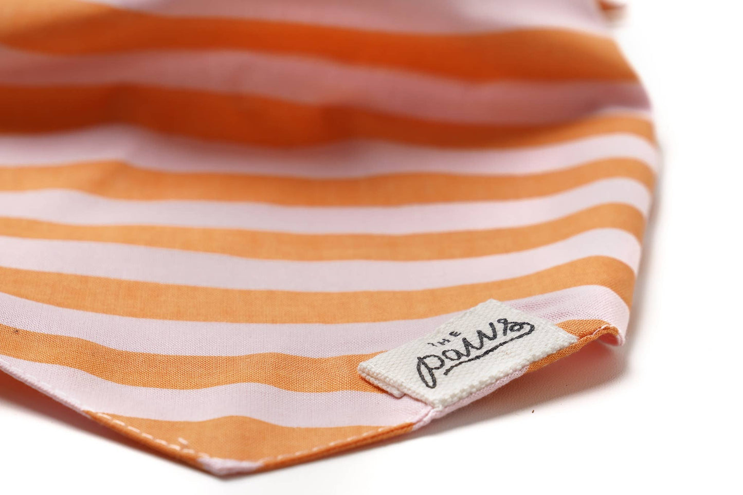 Bandana pour chien - Rayé rose et orange - The Paws