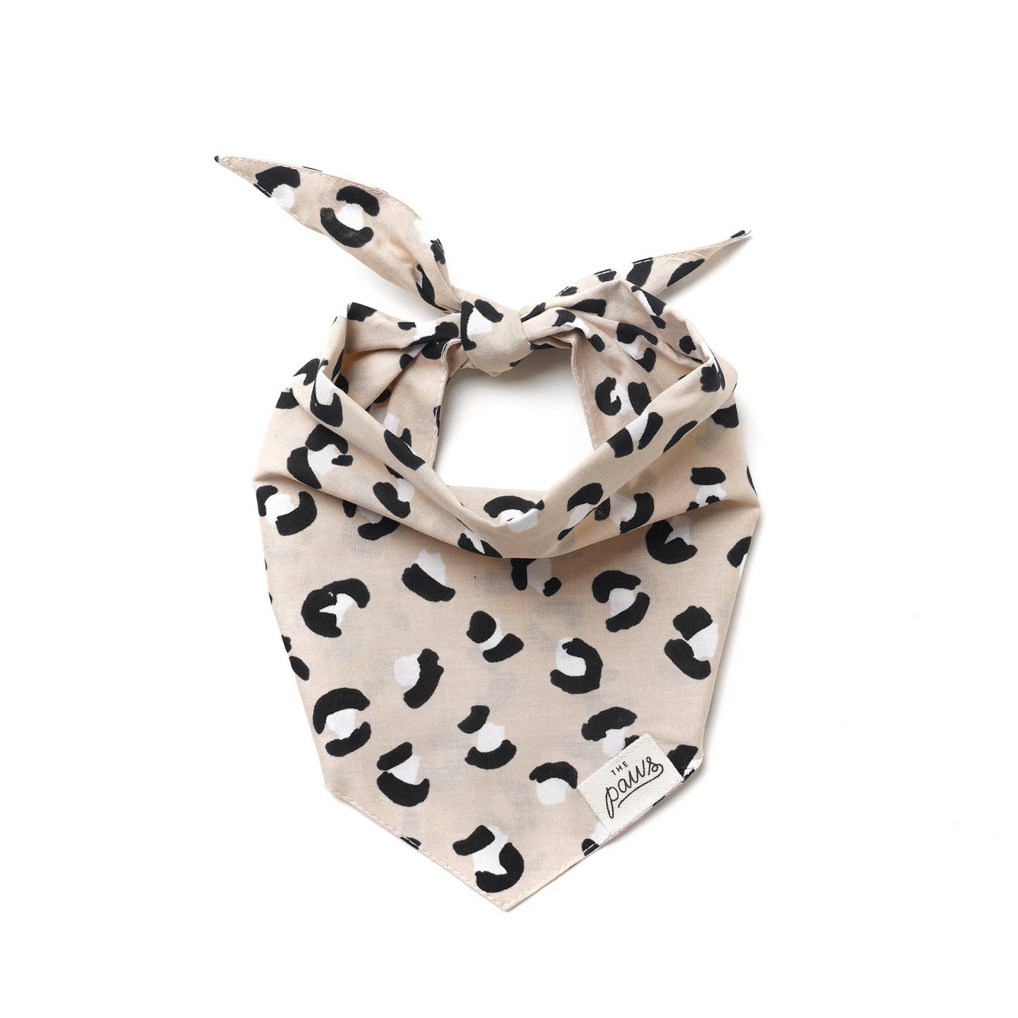Bandana POUR CHIEN LÉOPARD - Beige - The Paws