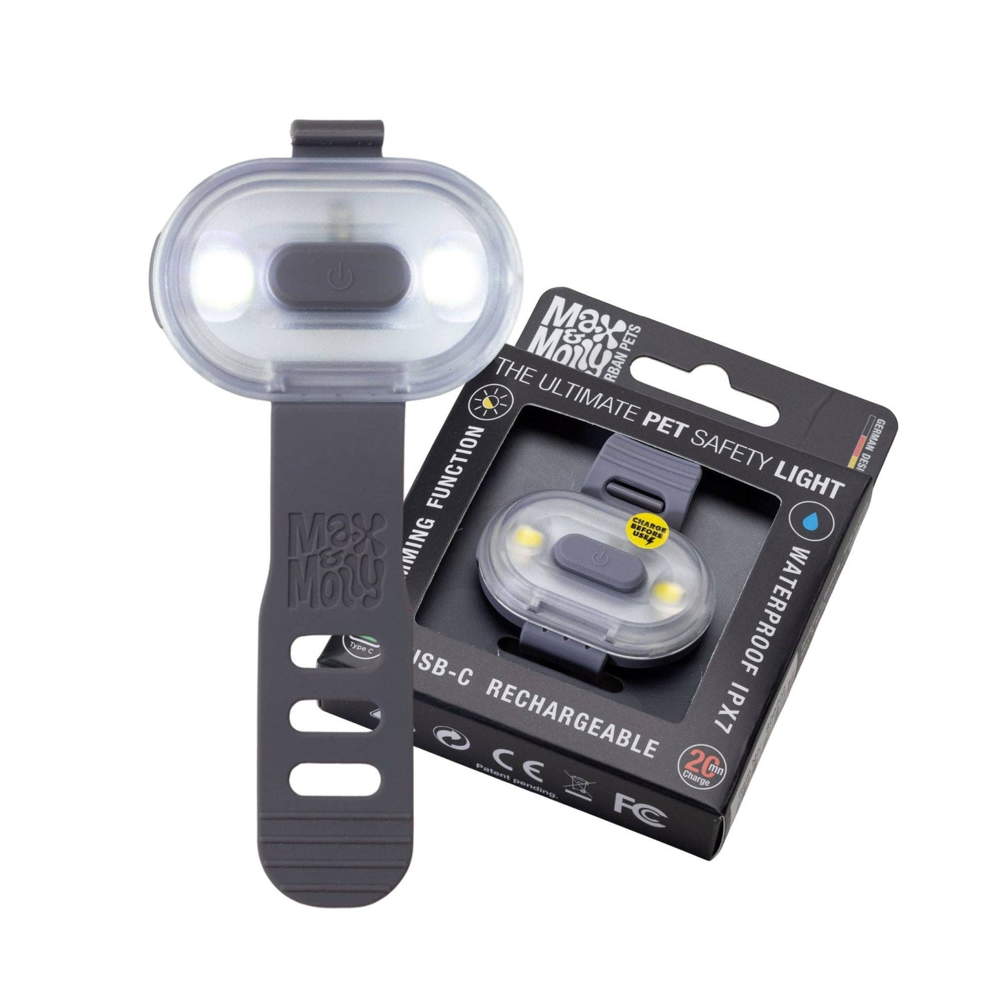 Lumiere de sécurité pour chien - Gris - Max & Molly