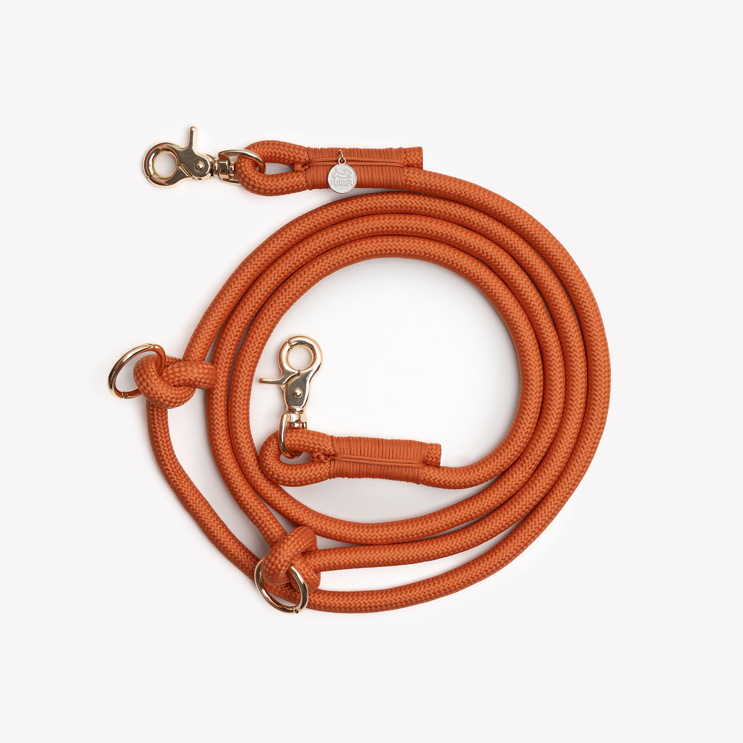 Terracotta - Laisse en corde tressée pour chien mains libres - Furlou