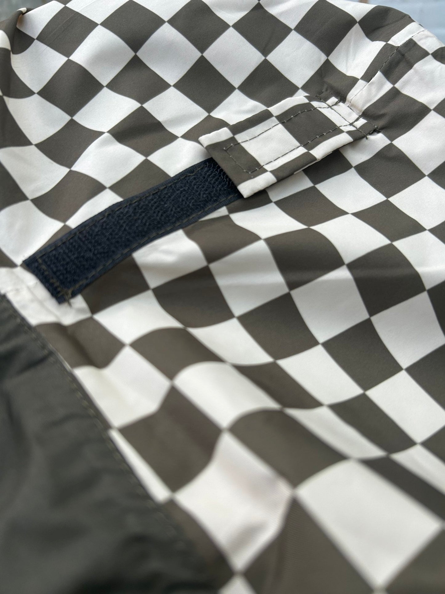 Poncho de pluie damier kaki - Poule Party
