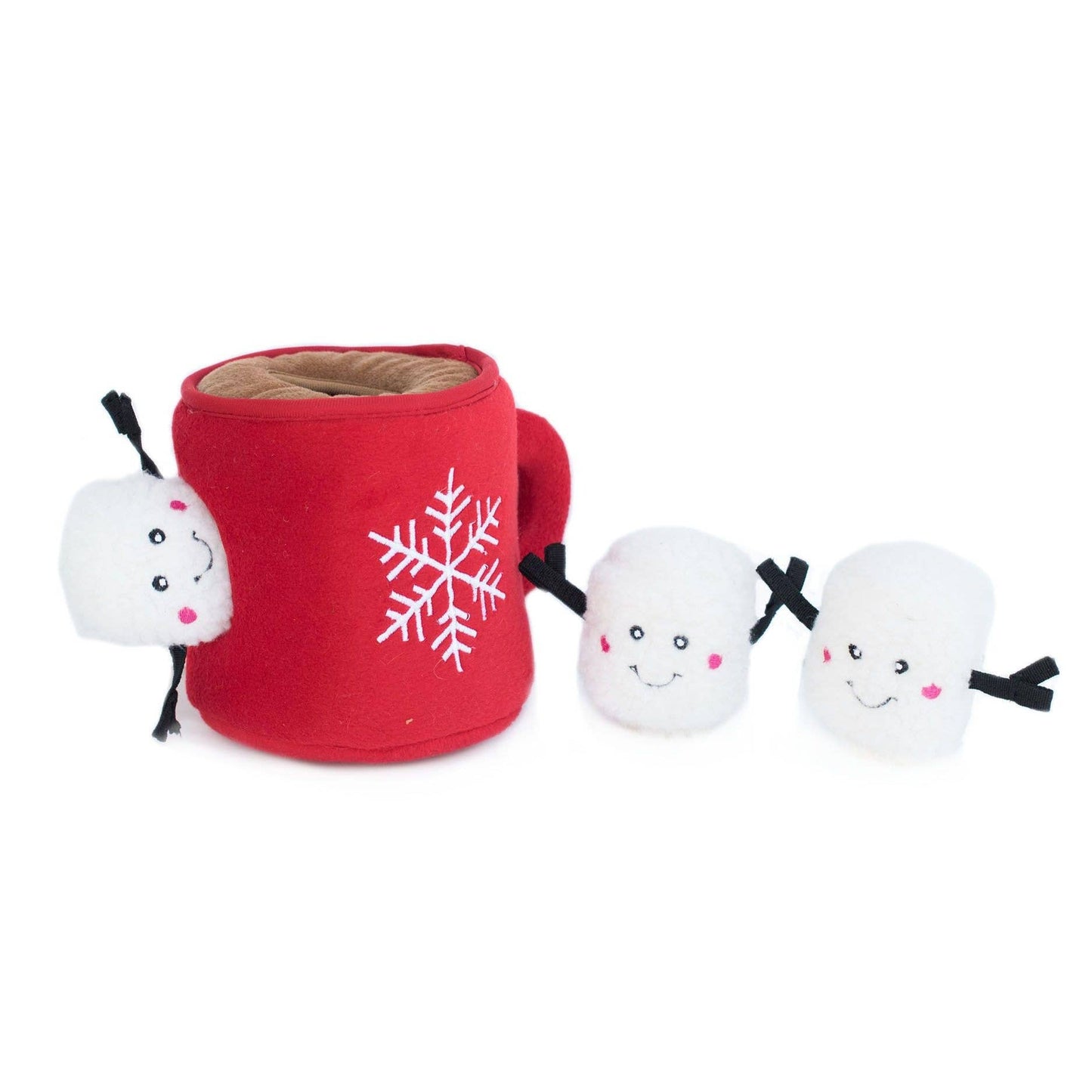 Holiday Zippy Burrow - Chocolat chaud - Jouet pour chien