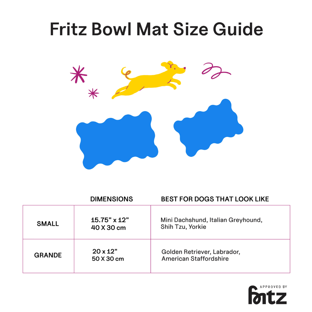 Tapis de bol The Fritz pour chiens - Zeste d'orange - Petit