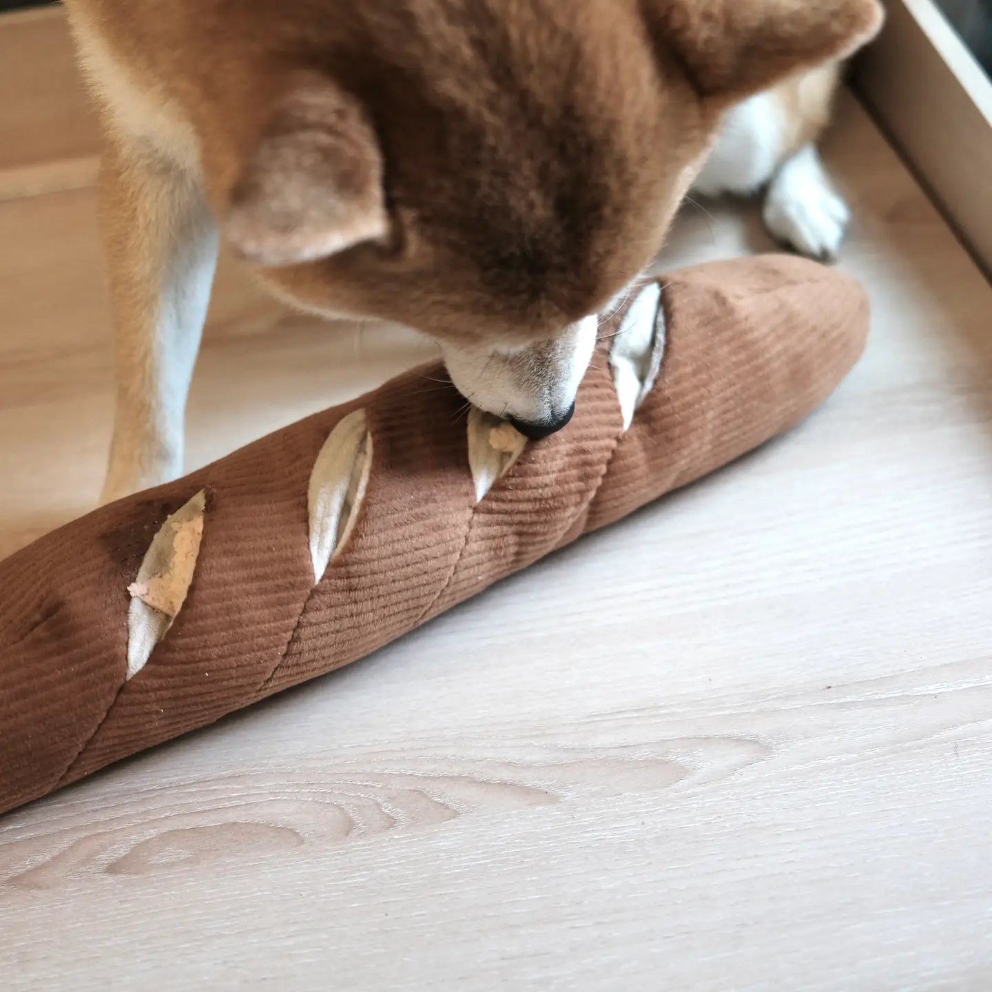 Peluche de fouille pour chien | Baguette de pain - Lambwolf 🥖
