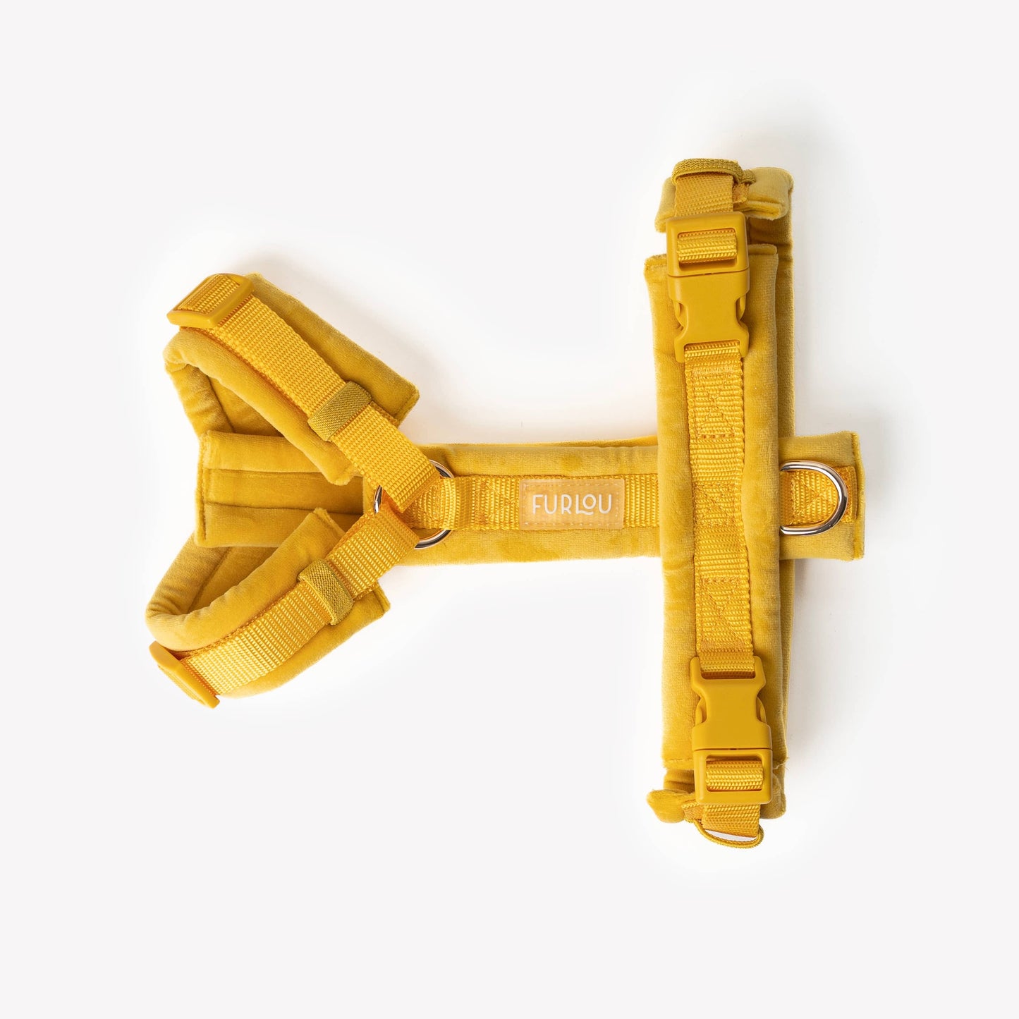 Jaune - Harnais pour chien en velours - Furlou