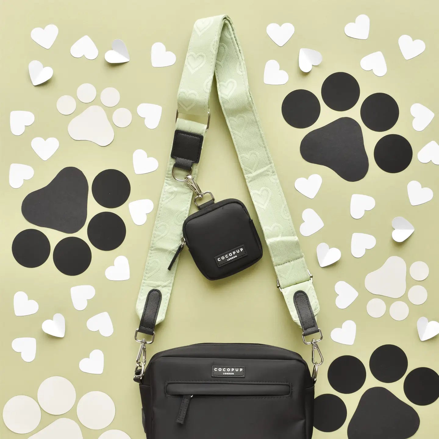 SANGLE POUR SAC VERTE À COEUR - CocoPup