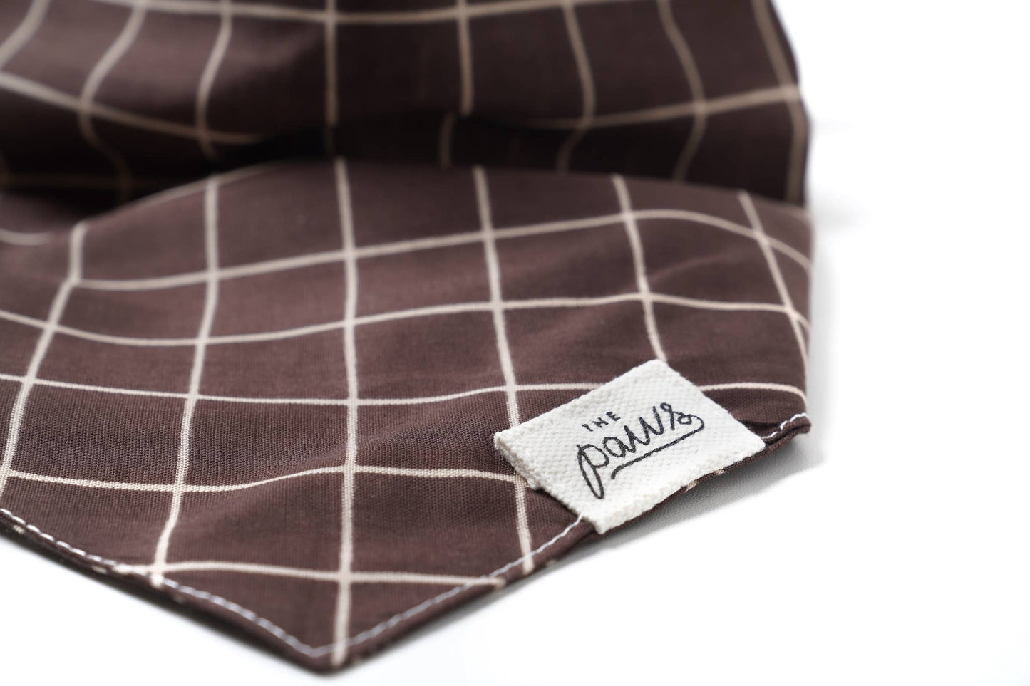 Bandana pour chien - Stratford - Carreaux Marron - The Paws