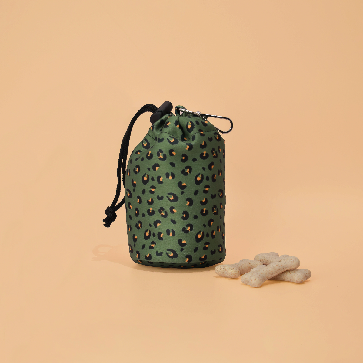 Pochette à friandises à cordon - Léopard kaki - Cocopup