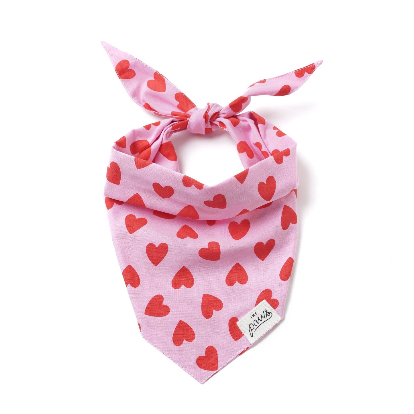 Bandana pour chien - Love story rose & rouge - The Paws