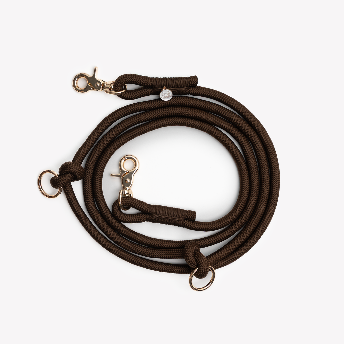  Brown - Laisse en corde tressée mains libre pour chien - Furlou