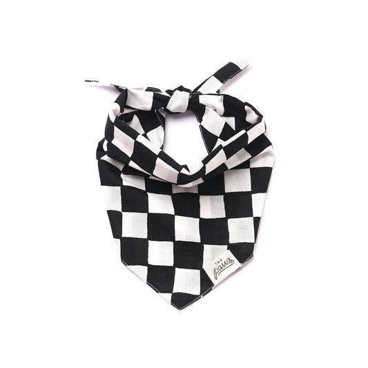 Bandana pour chien Damier noir & blanc