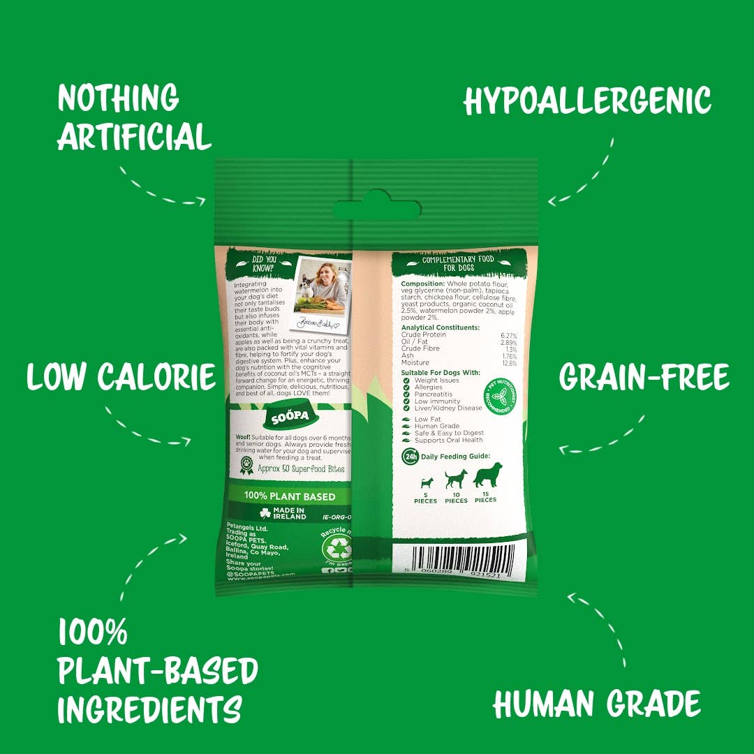 Friandises pour chiens à la pastèque et à la pomme - Soopa