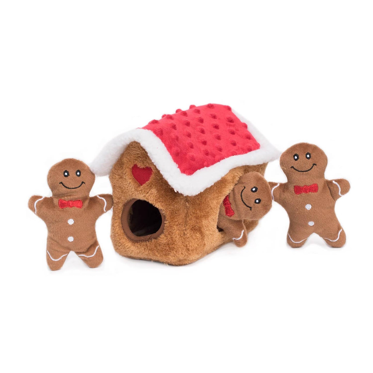 Holiday Zippy Burrow - Maison de Pain d'épices - Jouet pour chien