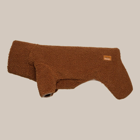 Pull pour chien en teddy marron - Drew