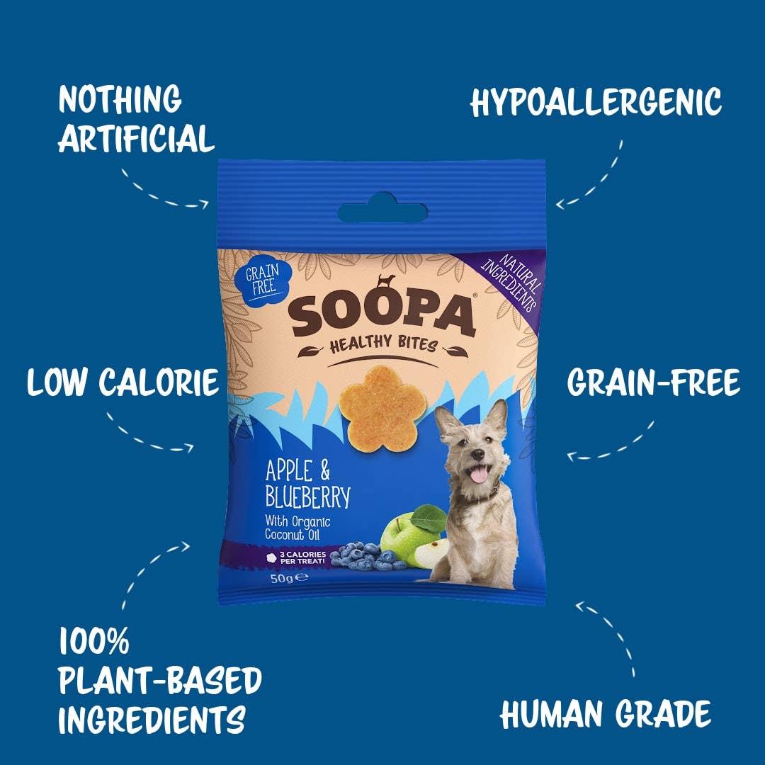 Friandises pour chien pomme et myrtille - Soopa