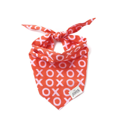 Bandana pour chien - XO XO Rouge & Rose - The paws