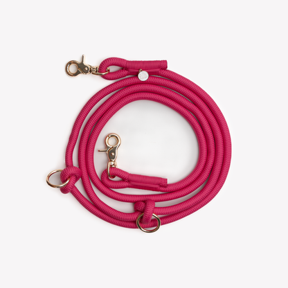 Laisse pour chien tressée mains libres - Magenta - Furlou