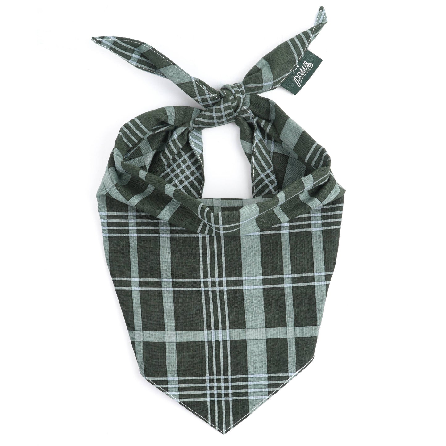 Bandana pour chien - tartan Vert - The Paws