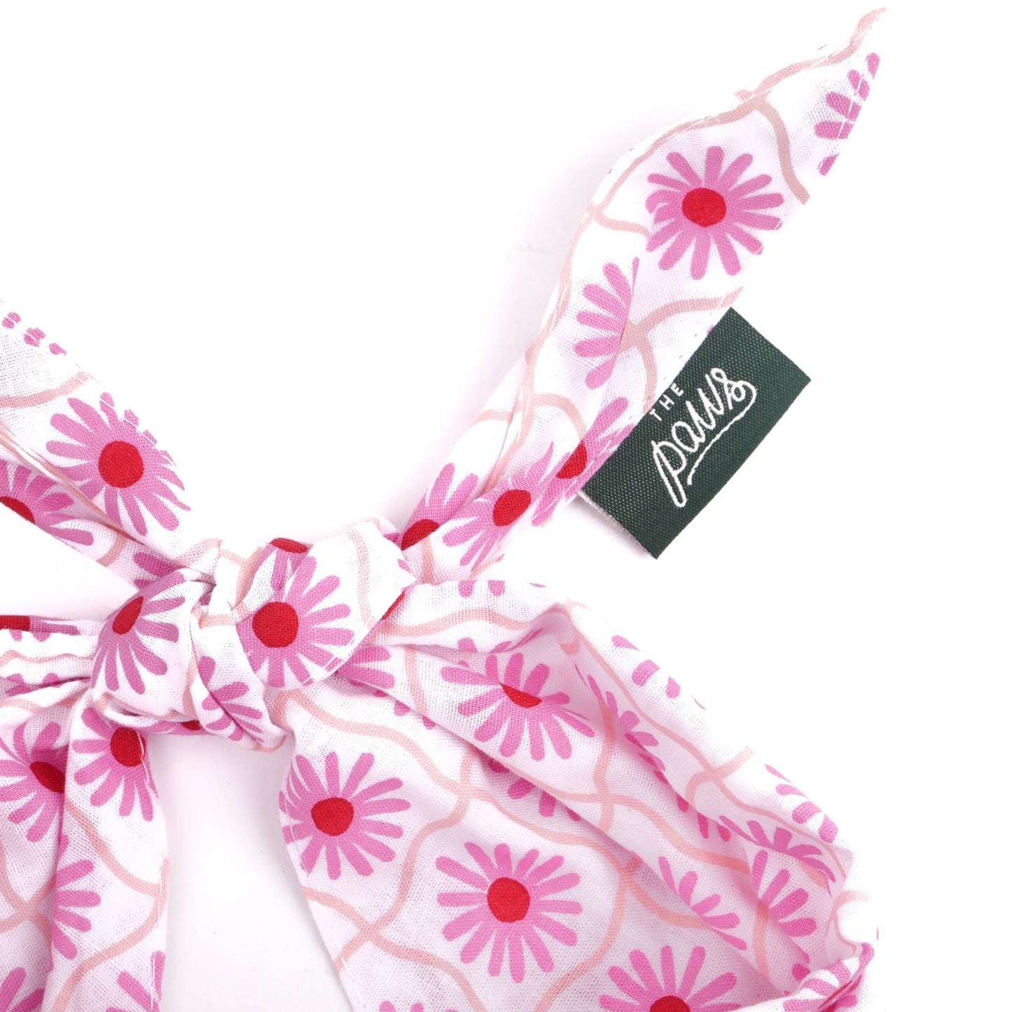 Bandana pour chien Poppy - Fleures rose - The Paws