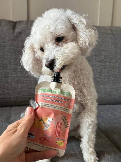 Friandise en Tube de Beurre de cacahuète au Bacon pour chiens