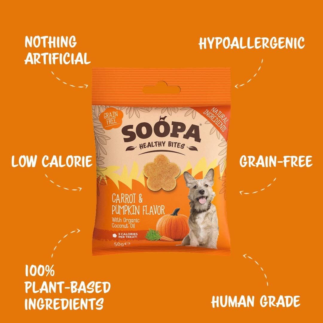Friandises pour chiens à la carotte et à la citrouille - Soopa