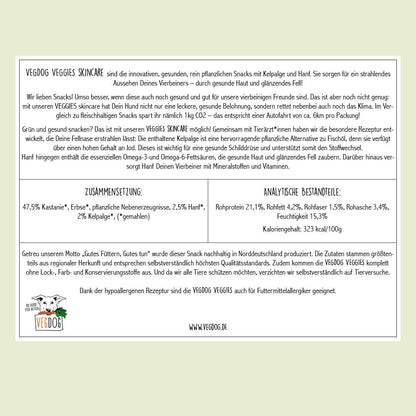 Friandises Vegan pour chien - Renfort du pelage - Vegdog