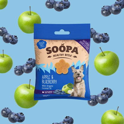 Friandises pour chien pomme et myrtille - Soopa