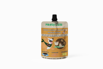 Friandise en Tube de beurre de cacahuète au poulet rôti pour chiens