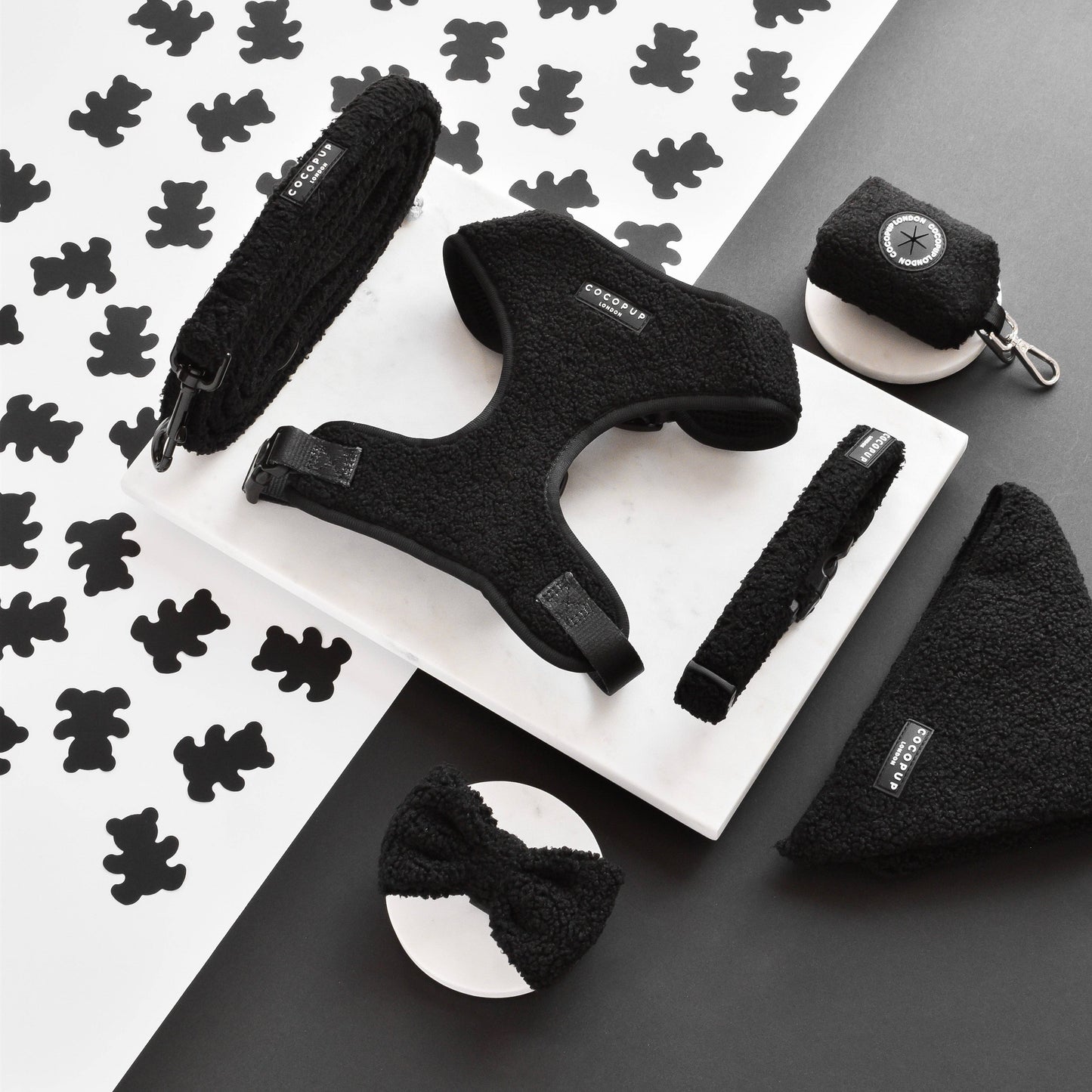 Porte-sacs à crotte pour chien - Teddy noir - Cocopup