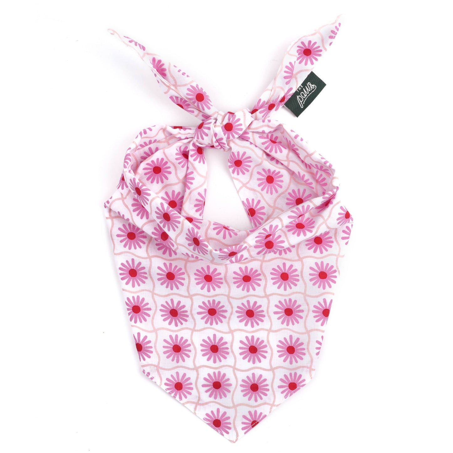 Bandana pour chien Poppy - Fleures rose - The Paws