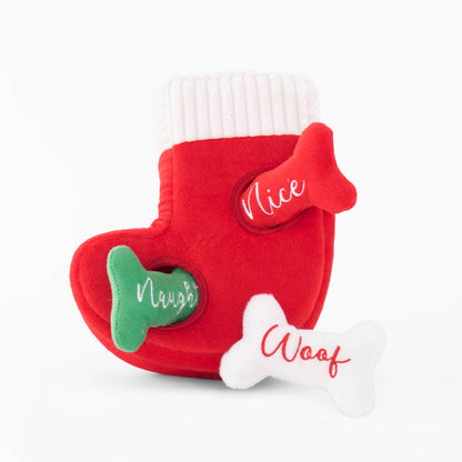 Holiday Zippy Burrow - Botte de noel - Jouet pour chien