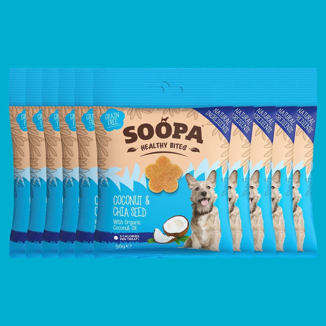 Friandises saines pour chiens à la noix de coco et graines de chia - Soopa