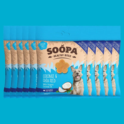 Friandises saines pour chiens à la noix de coco et graines de chia - Soopa