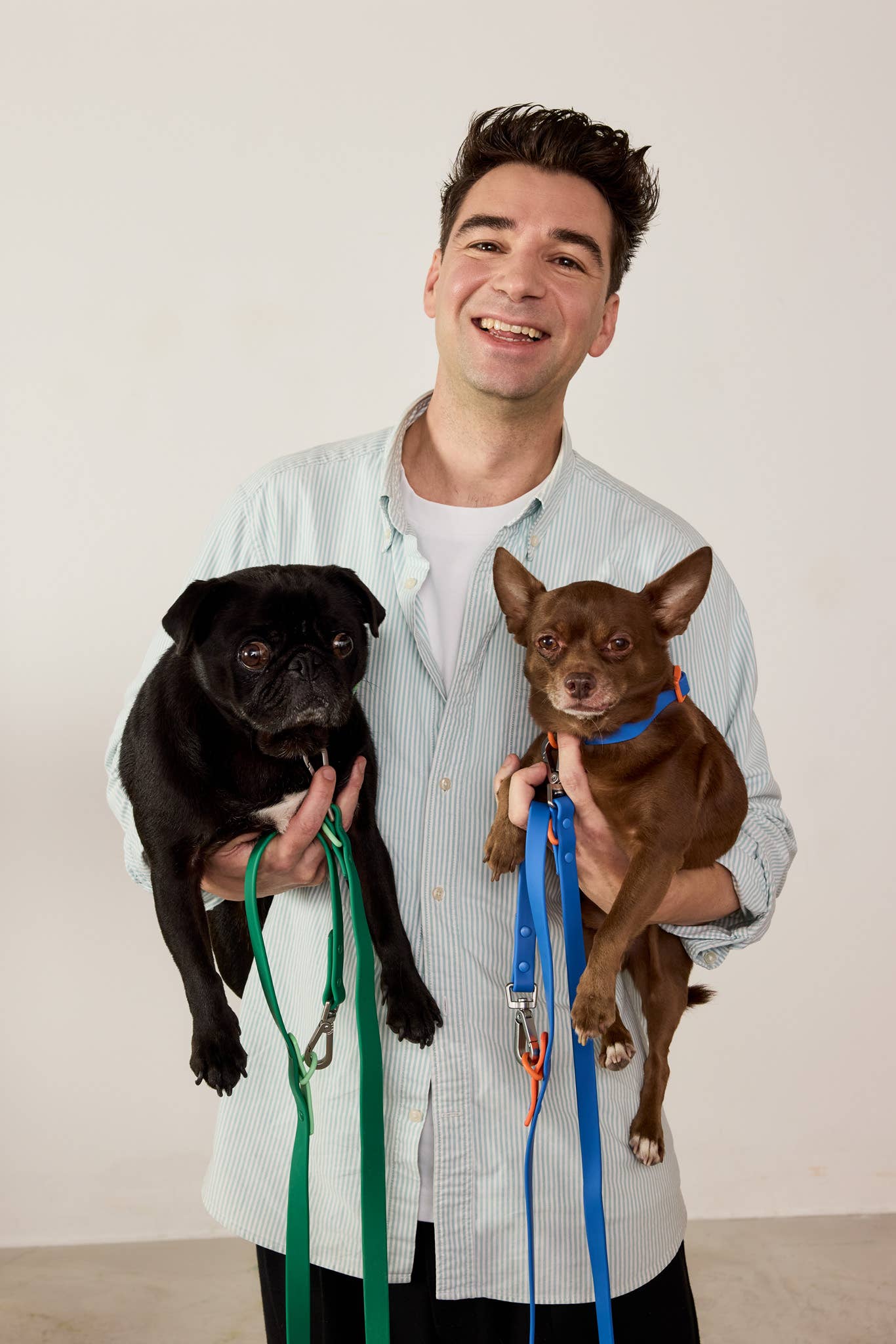 LE COLLIER POUR CHIEN - chocolat & BLEU - APPROVED BY FRITZ