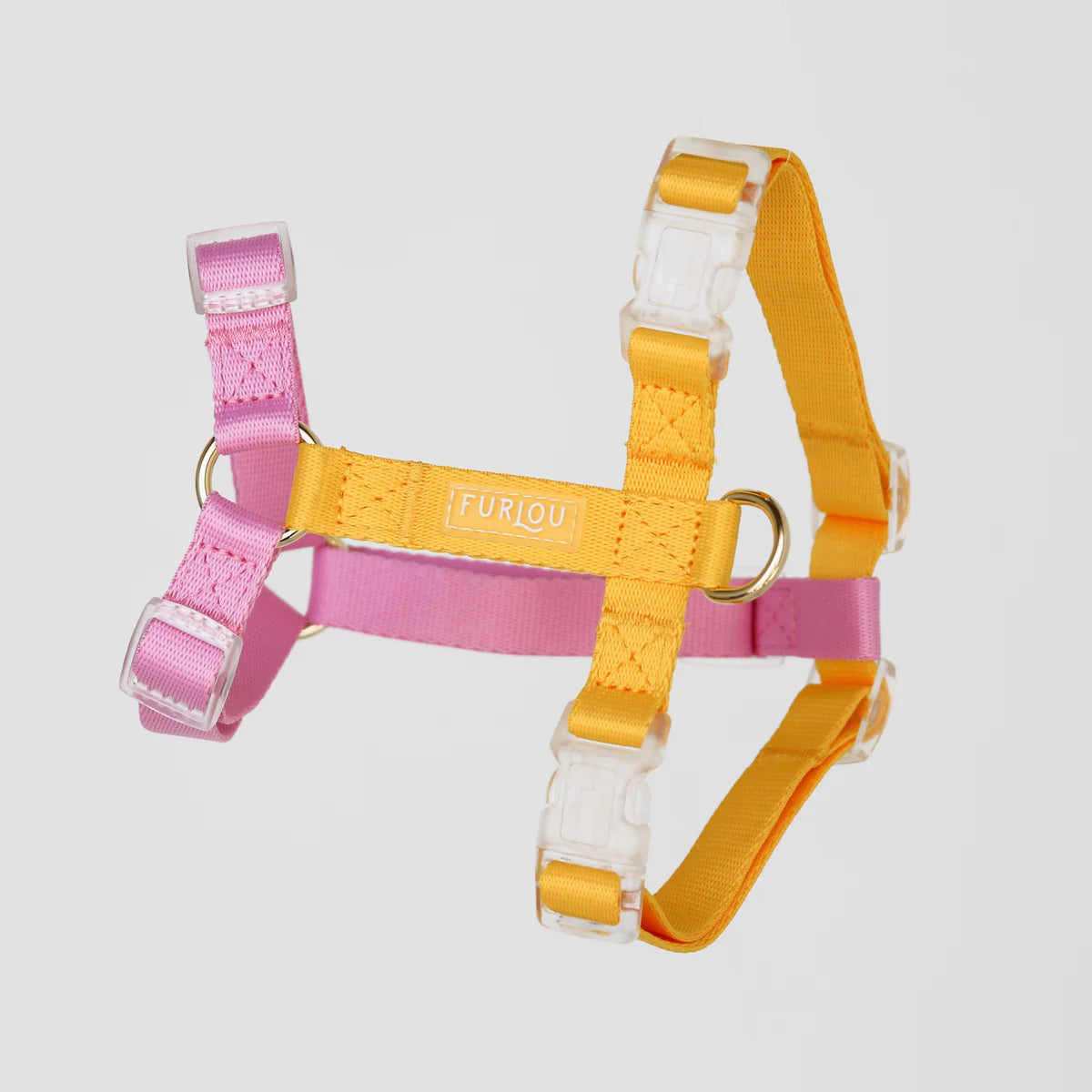 HARNAIS POUR CHIEN - pink & yellow - FURLOU