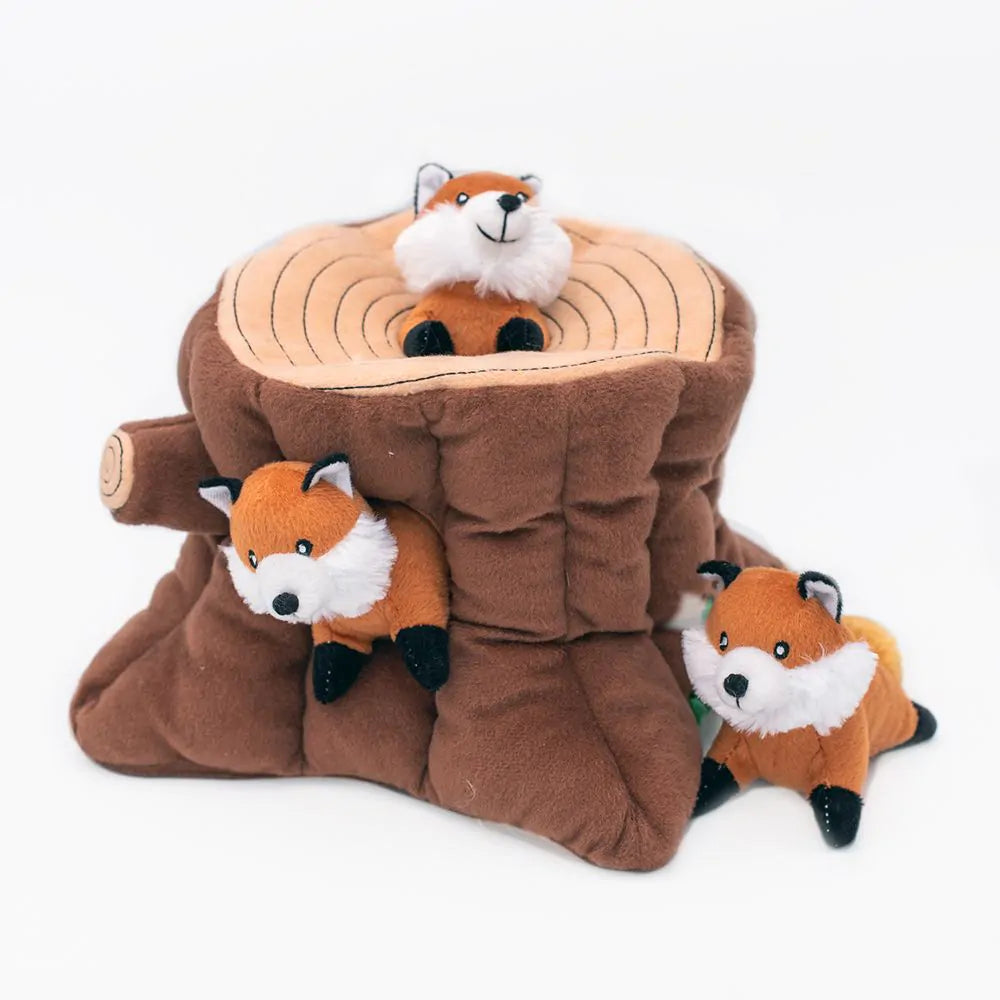 PELUCHE BÛCHE ET RENARDS