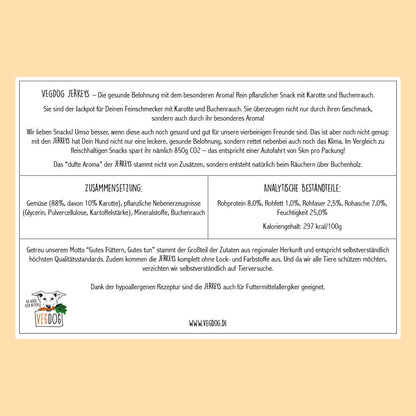 Friandises bâtonnet Vegan pour chien - Jerkeys - Vegdog
