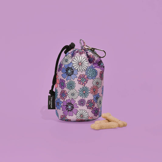 Pochette à friandises avec cordon - Fleurs pastel - CocoPup