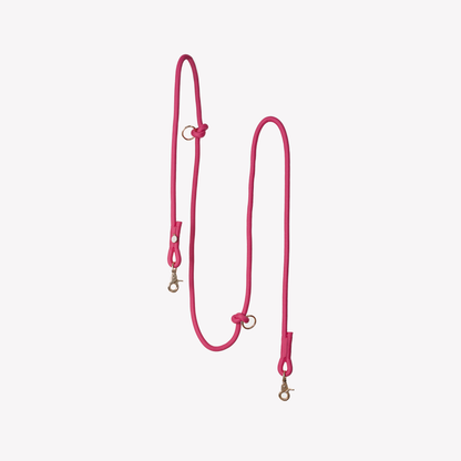 Laisse pour chien tressée mains libres - Magenta - Furlou
