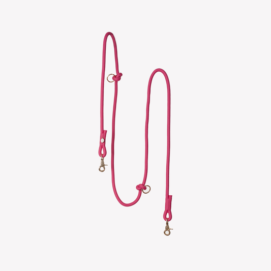 Laisse pour chien tressée mains libres - Magenta - Furlou
