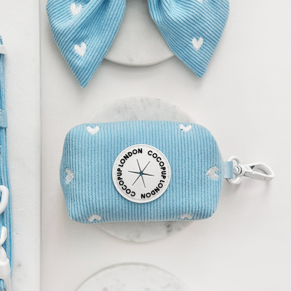 Porte sac à crottes pour chien - Cœur Bleu - Cocopup