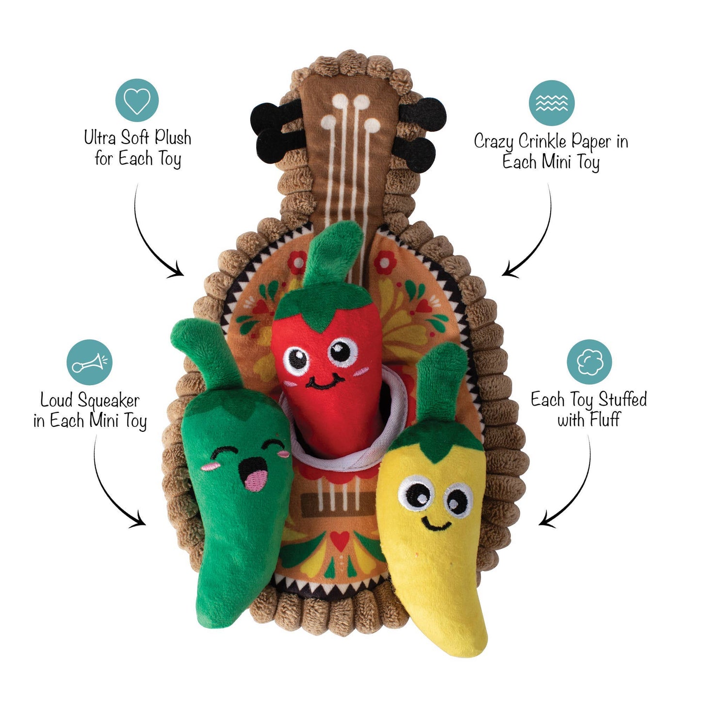 Jouet de fouille pour chien - « Guitare Mexicaine » Fringe Studio