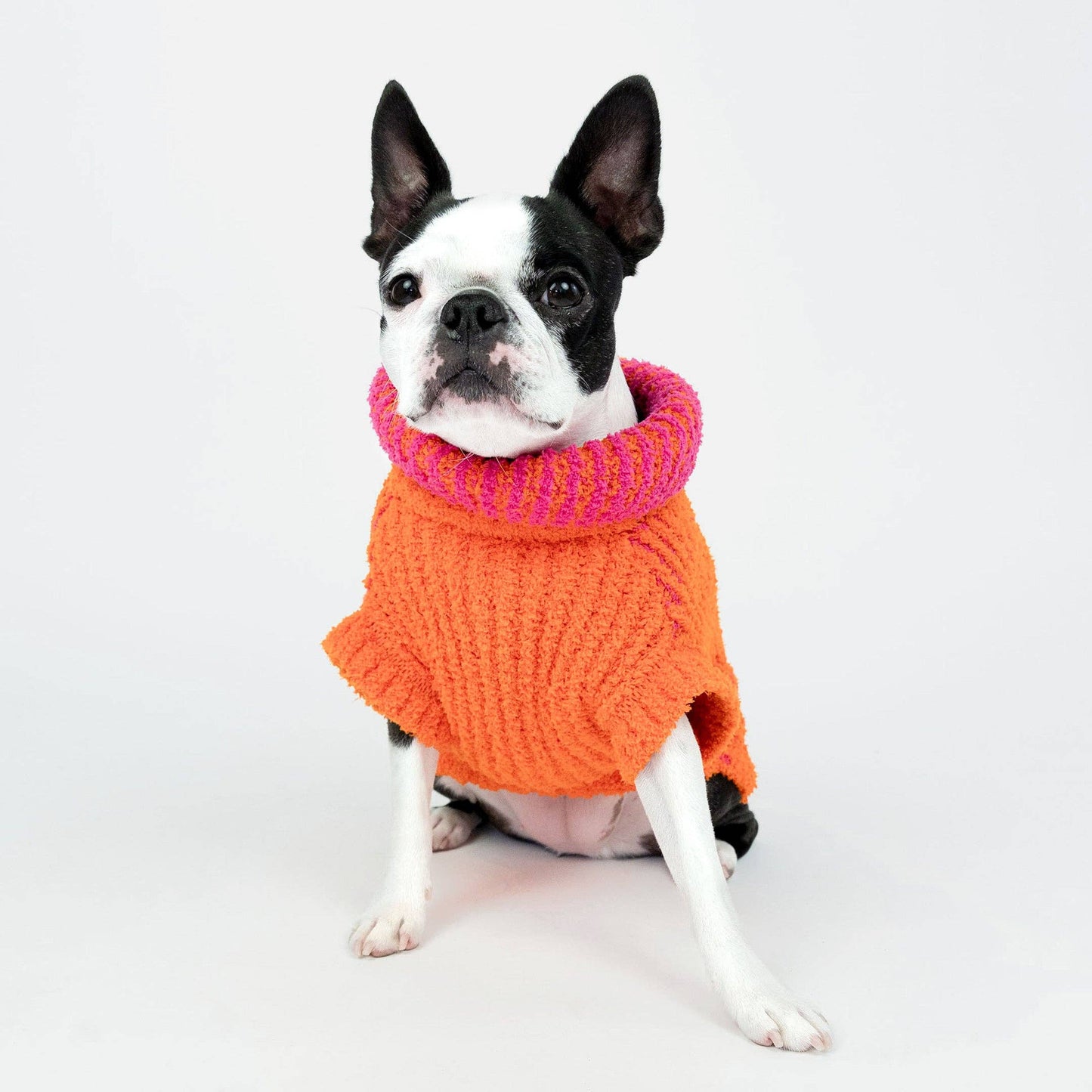 Pull côtelé pour chien - Orange & Rose - The Furryfolks