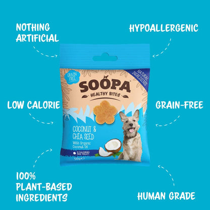 Friandises saines pour chiens à la noix de coco et graines de chia - Soopa